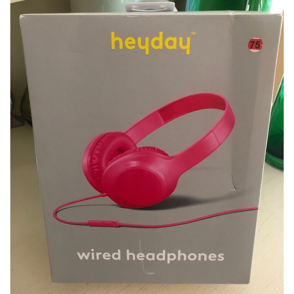 NIB HEYDAY Wired Headphones - HOT PINK Sealed